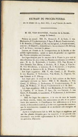 Extrait du proces-verbal de la séance du 29 Juin 1825, à neuf heures du matin.