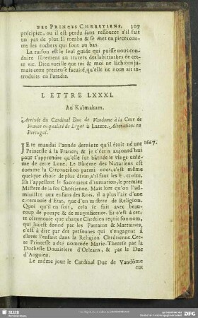 Lettre LXXXI. Au Kaimakam