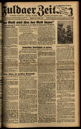 Ausgabe vom Montag, den 04. März 1940.