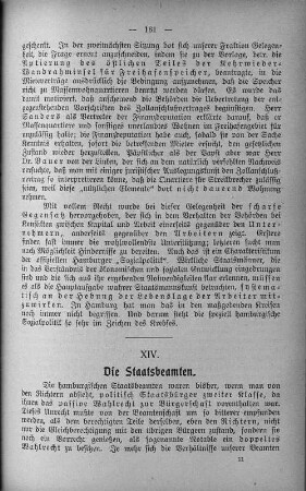 XIV. Die Staatsbeamten.