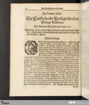 Die Funffzehende Predigt über den Prediger Salomon.