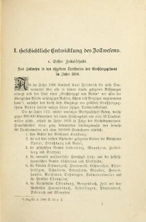 Die Zoll- und Reichssteuerverwaltung im Großherzogthum Baden : Aus Anlaß d. 50jährigen Bestehens d. Großherzogl. Bad. Zolldirektion