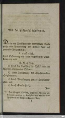 Von der Holzzucht überhaupt