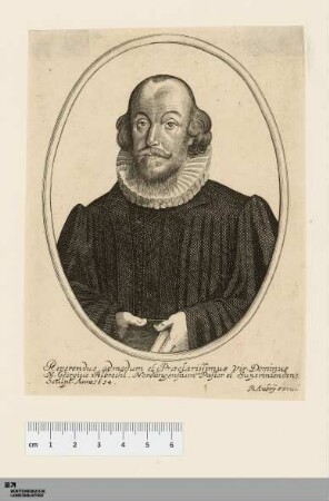 [Bildnis Georg Albrecht] : Reverendus admodum et Praelarissimus vir, Dominus M. Georgius Albrecht, Nordlingensium Pastor et Superintendens sculp. Anno 1654
