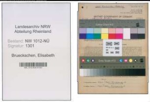 Entnazifizierung Elisabeth Brueckschen , geb. 05.12.1899 (Landwirtin)