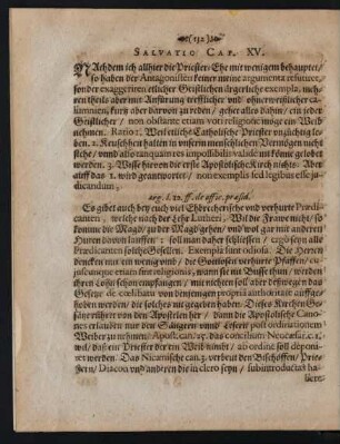 Salvatio Cap. XV.