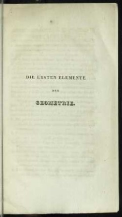 DIE ERSTEN ELEMENTE DER GEOMETRIE