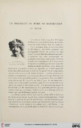 3. Pér. 38.1907: Un portrait du père de Rembrandt au Brésil
