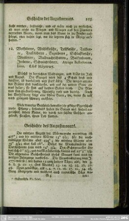 Geschichte des Augustmonats