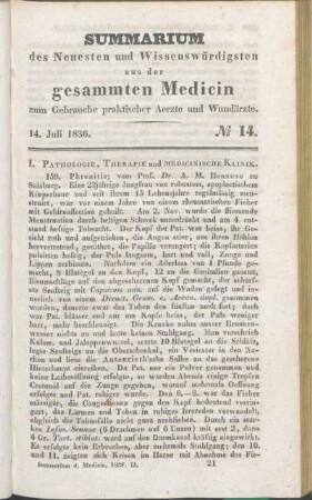 14. Juli. 1836. No 14.