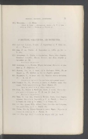 Peintres, graveurs, architectes