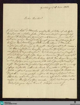 Brief von Josef Scheffel an Philipp Jakob Scheffel vom 28.01.1817 - K 2667, 3