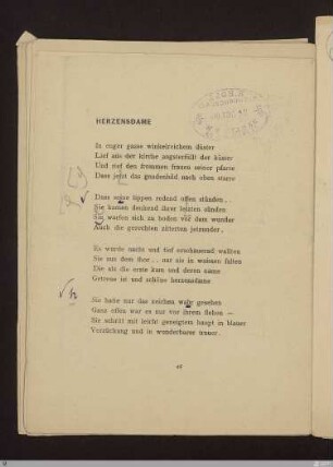 Herzensdame : [SW V: keine Sigle]; [SW V, S. 42/112]