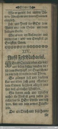 XIV. Aufs Fest Michaelis