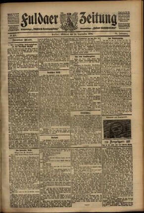 Zweite Ausgabe vom Mittwoch, den 23. September 1908.