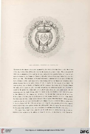 The armonial enseigns of Jerusalem / The vignette of the title-page