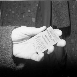 Arbeitermonatskarte für Personenzug auf der Strecke Schlüchtern - Frankfurt (Main) für Januar 1962