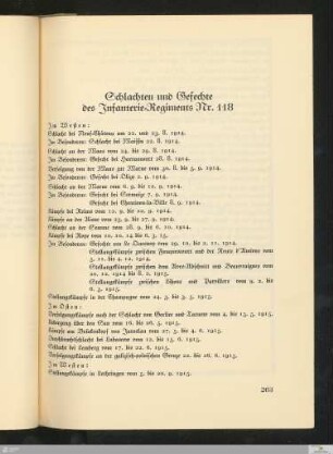 Schlachten und Gefechte des Infanterie=Regiments Nr. 118