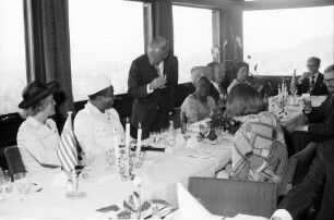 Freiburg: Dattler; Besuch des liberianischen Staatspräsidenten Exz. Dr. William Tolbert in Freiburg; Festtafel