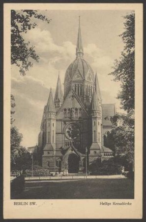 Ansichtskarte Frontansicht der Heilig-Kreuz-Kirche