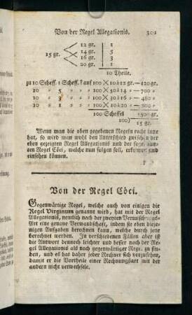 301-307, Von der Regel Coeci