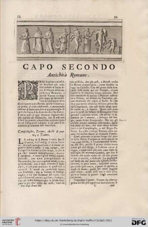 Capo secondo: Antichità Romane