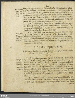 Caput Quintum