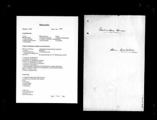 Untersuchungsakten wegen Geheimbündelei- Sonderheft Franz Muschalek