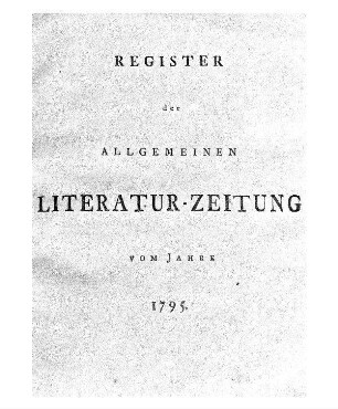 Register der merkwürdigsten Sachen