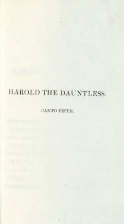 Harold the Dauntless. Canto Fifth