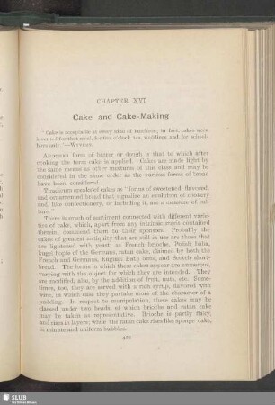 Chapter XVI. Cake and Cake-Making