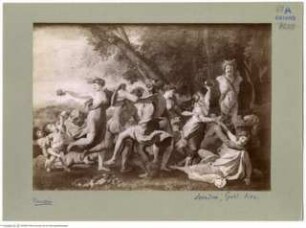 Bacchanal vor einer Hermensäule