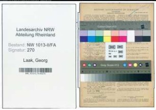 Entnazifizierung Georg Te Laak , geb. 25.08.1922 (Metzgermeister)