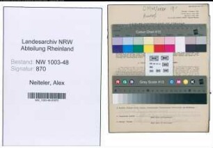 Entnazifizierung Alex Neiteler , geb. 18.06.1877 (Gaertner)