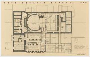 Kurfürstliches Komödien- und Ballhaus (auch: Stadttheater), Koblenz: Grundriss 1. KG 1:100