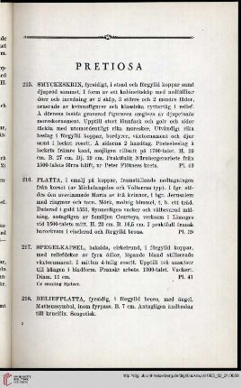 Pretiosa (Nr. 215-221)