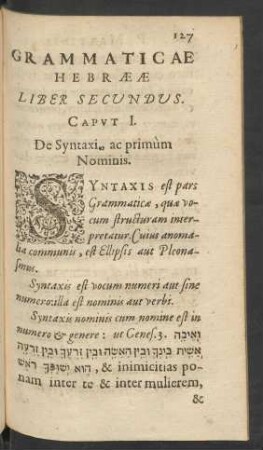 Caput I. De Syntaxi, ac primum Nominis.