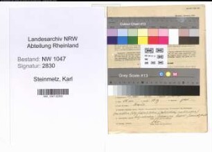 Entnazifizierung Karl Steinmetz , geb. 17.05.1892 (Maschinenmeister)