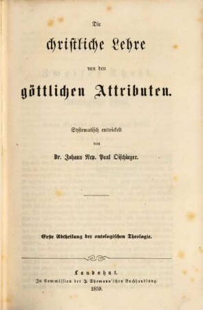 System der christlichen Glaubenslehre, 2