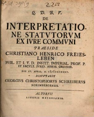 De interpretatione statutorum ex iure communi