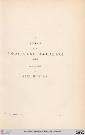 I: Reise nach Angora und Boghaz-Köi (1822)