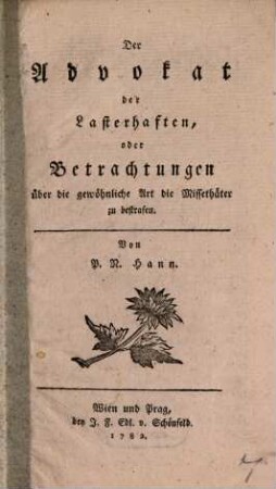 Der Advokat der Lasterhaften