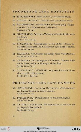 Professor Carl Langhammer (Nr. 66-68)