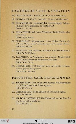 Professor Carl Langhammer (Nr. 66-68)
