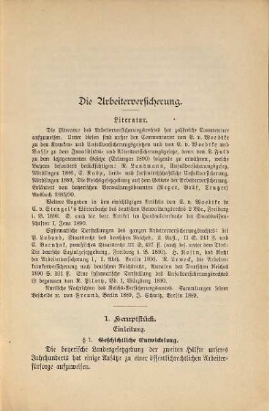 Das Recht der Arbeiterversicherung in seiner Anwendung auf Bayern systematisch dargestellt