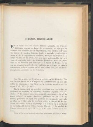 Quesada, historiador