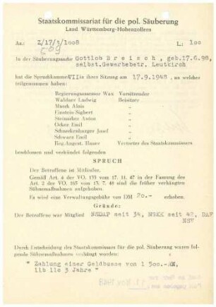 Breisch, Gottlob