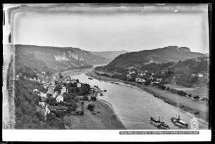 Blick auf Wehlen und Pötzscha im Elbtal