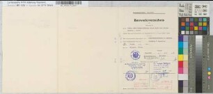 Bauwerksverzeichnis und Nachweisung der bei dem Einbau einer Blinklichtanlage in km 52,464 der Strecke Kreuztal-Wallau berührten Wege- und Vorflutverhältnisse, nebst Bezeichnung der für sie entworfenen baulichen Anlagen, o. M. Stnr.: 94, Iwü, Bunr.: 110, Blnr.: 1