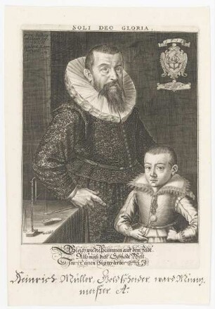 Bildnis des Heinrich Müller mit seinem Sohn